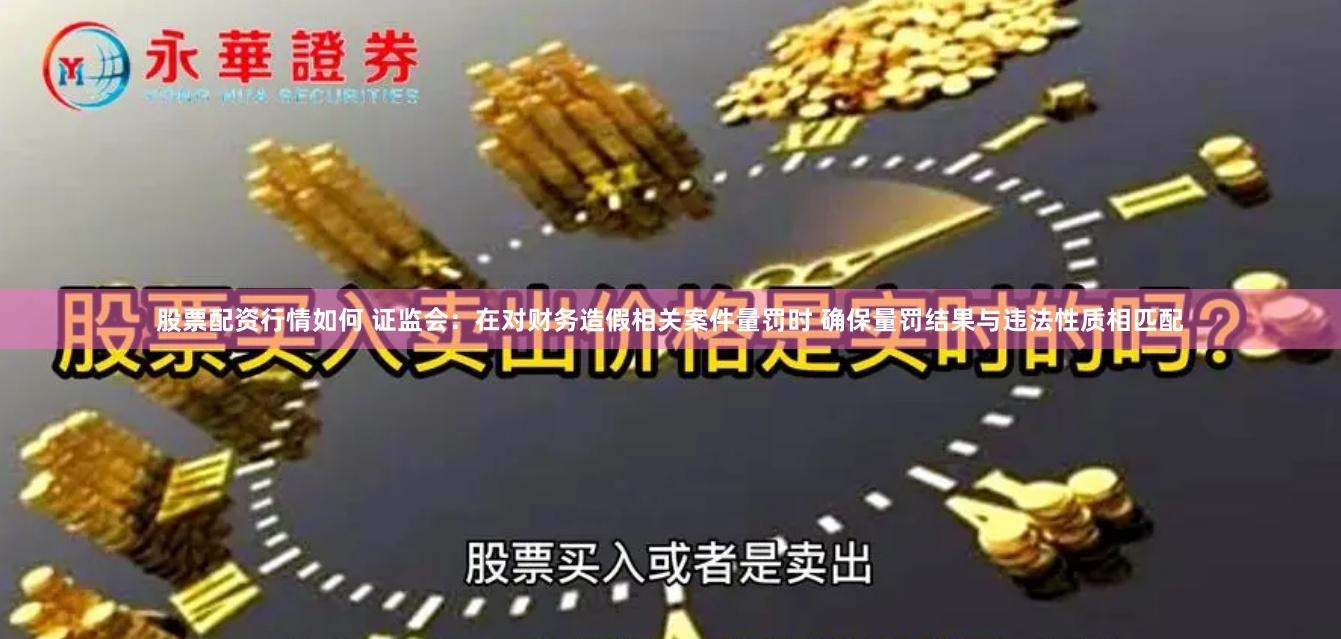 股票配资行情如何 证监会：在对财务造假相关案件量罚时 确保量罚结果与违法性质相匹配