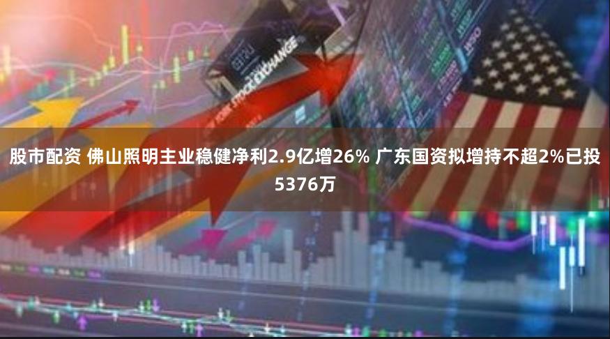 股市配资 佛山照明主业稳健净利2.9亿增26% 广东国资拟增持不超2%已投5376万